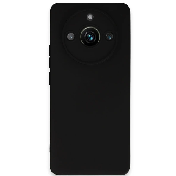 Realme 11 Pro Kılıf Nano İçi Kadife Silikon - Siyah ürün görseli 1
