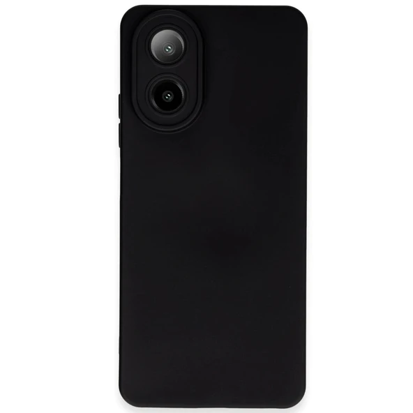 Oppo A38 Kılıf Nano İçi Kadife Silikon - Siyah ürün görseli 1