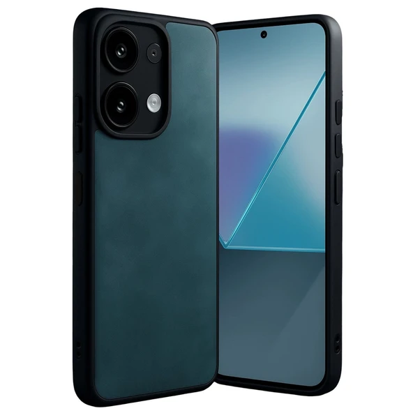 Xiaomi Redmi Note 13 4g Kılıf Aras Deri Kapak - Koyu Yeşil ürün görseli 1
