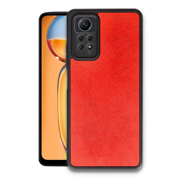 Xiaomi Redmi Note 12 Pro 4g Kılıf Aras Deri Kapak - Kırmızı ürün görseli 1