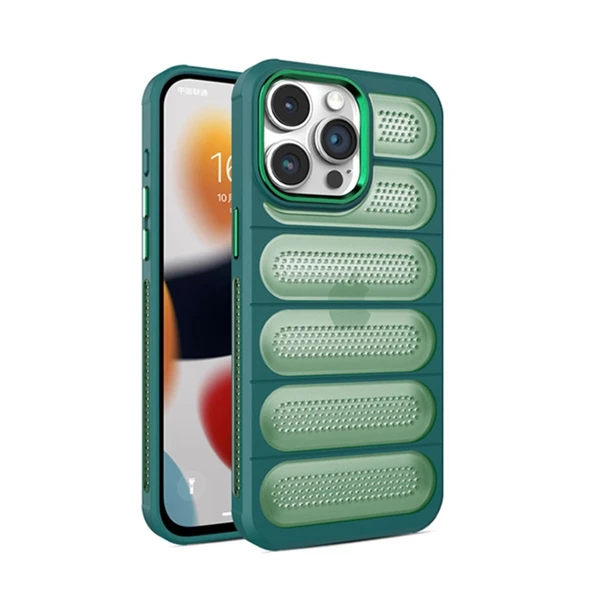 Apple İphone 14 Pro Max Kılıf Airmax Silikon Kapak - Koyu Yeşil ürün görseli 1