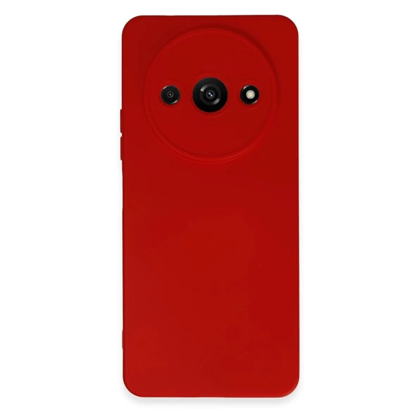 Xiaomi Redmi A3 4g Kılıf Nano İçi Kadife Silikon - Kırmızı ürün görseli 1