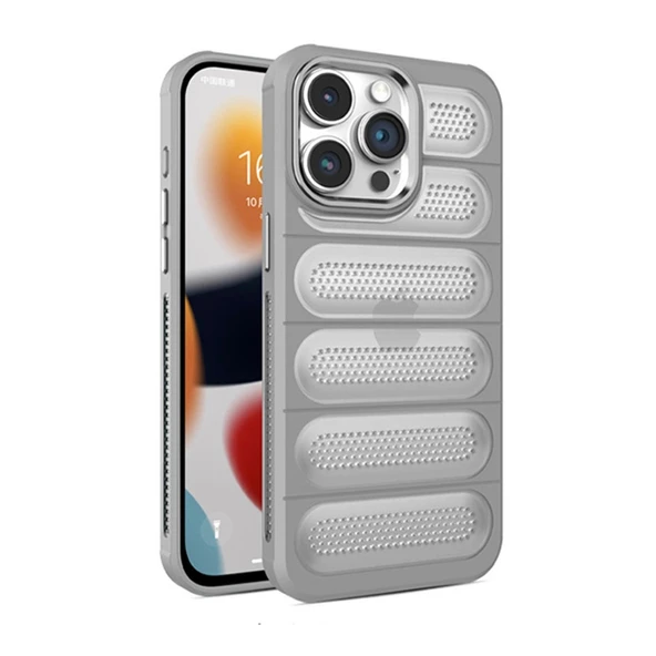 Apple İphone 15 Pro Max Kılıf Airmax Silikon Kapak - Titan Gri ürün görseli 1