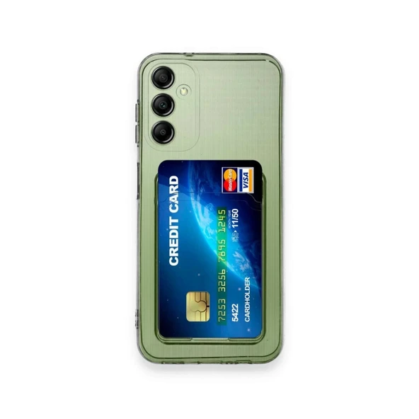 Samsung Galaxy M15 Kılıf Kart Şeffaf Silikon - Şeffaf ürün görseli 1