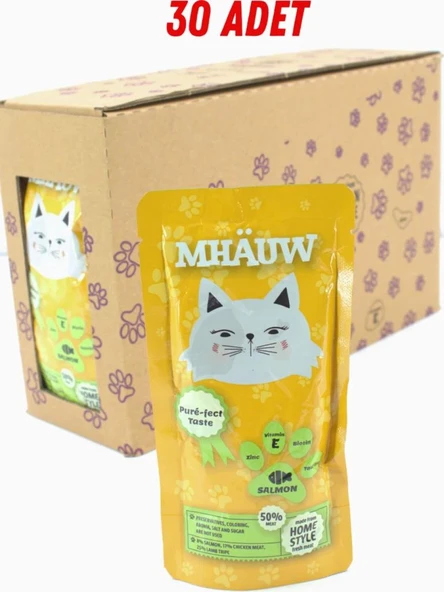 Mhauw 30 Adet Somonlu Kedi Ödülü 80gr Skt:08/2027 ürün görseli 1