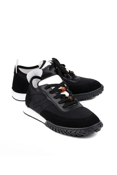 Stato Norex Siyah Kadın Sneaker Nefes Alabilen Vegan Kumaş, Hafif ve Rahat Günlük Ayakkabı ürün görseli 1