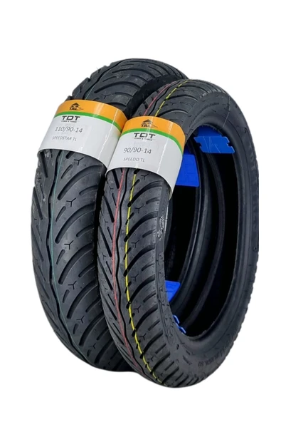 TDT TYRES 110/90-14 VE 90/90-14 TL (TUBELESS - DUBLEKS) SPEEDY LASTİK TAKIMI ürün görseli 1