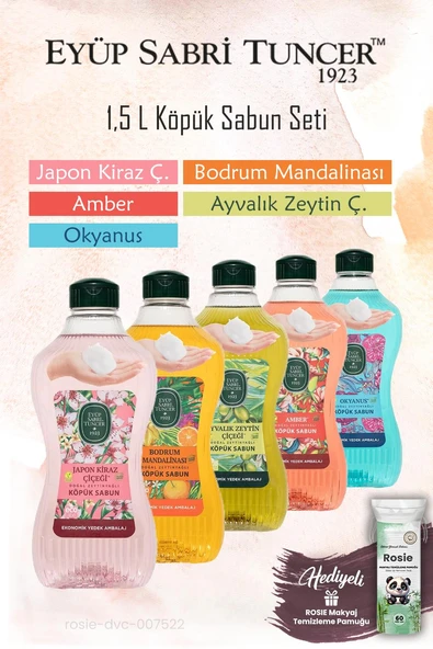 Eyüp Sabri Tuncer 5'li Köpük Sabun Seti 1,5 L ve ROSIE ürün görseli 1