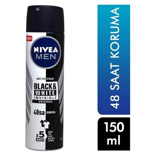 Nivea Invisible Black & White Power Erkek Deodorant 150 Ml ürün görseli 1