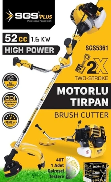MOTORLU TIRPAN 52 CC 1.6 KW - Resim 2