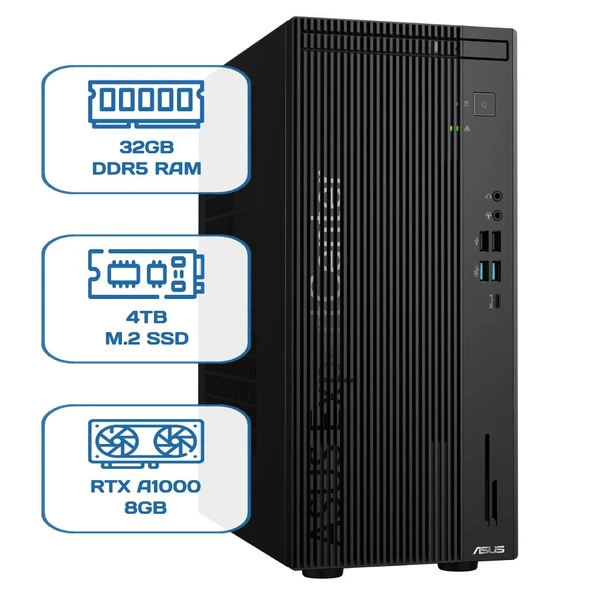 Asus ExpertCenter D701MER-7147003290 i7 14700 32 GB DDR5 4 TB M.2 SSD RTX A1000 8GB W11P Desktop ürün görseli 1