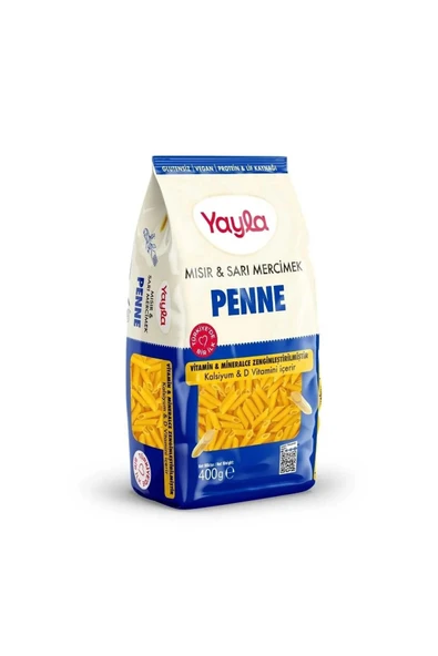 Glutensiz Mısır ve Sarı Mercimek Penne Makarna 400 g ürün görseli 1