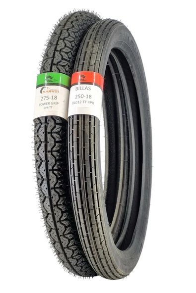 Billas 275-18 VE 250-18 TT (TUBETYPE - İÇ LASTİKLİ TİP) LASTİK TAKIMI ürün görseli 1