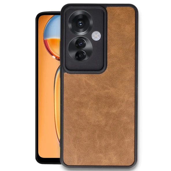Oppo Reno 11f Kılıf Aras Deri Kapak - Taba ürün görseli 1