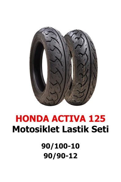 MARUTİ TYRES Honda Activa 125 Motosiklet Lastik Seti 90/100-10 TL ve 90/90-12 TL ürün görseli 1