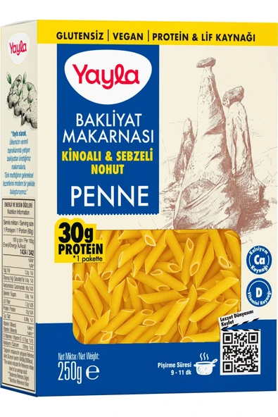 GLUTENSİZ BAKLİYAT MAKARNASI KİNOALI&SEBZELİ NOHUT 250 GR ürün görseli 1