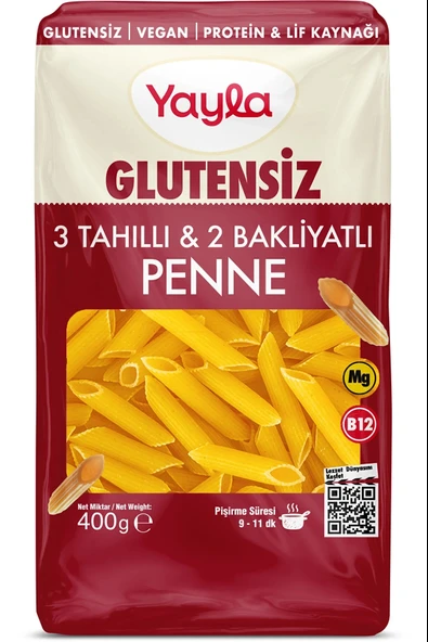 GLUTENSİZ VEGAN 3 TAHILLI&2 BAKLİYATLI PENNE 400 MLMAKARA ürün görseli 1