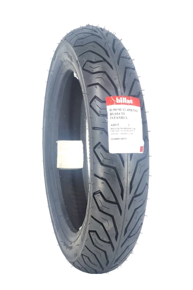Billas MOTOSİKLET LASTİK 90/90-12 TL (TUBELESS - DUBLEKS) ürün görseli 1