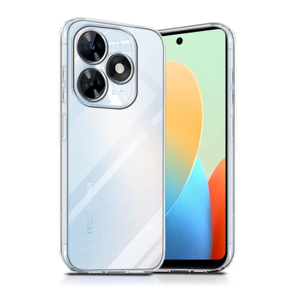 Tecno Spark Go 2024 Kılıf Lüx Şeffaf Silikon ürün görseli 1