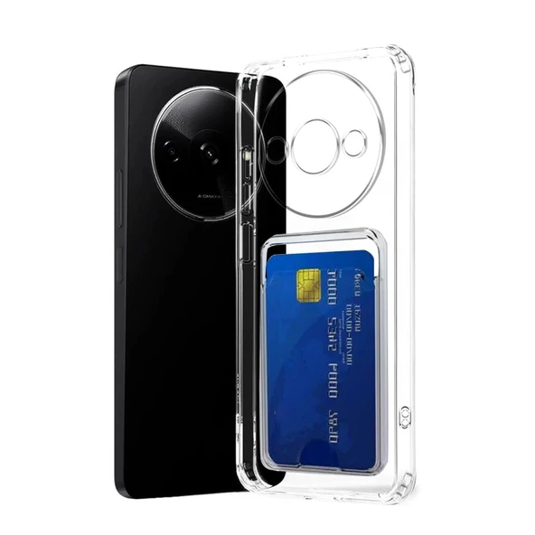 Xiaomi Redmi A3 4g Kılıf Kart Şeffaf Silikon - Şeffaf ürün görseli 1