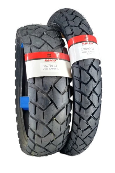 RALCO TYRES 150/60-17 VE 100/90-19 (TUBELESS - DUBLEKS) SPEED BLASTER LASTİK TAKIMI ürün görseli 1