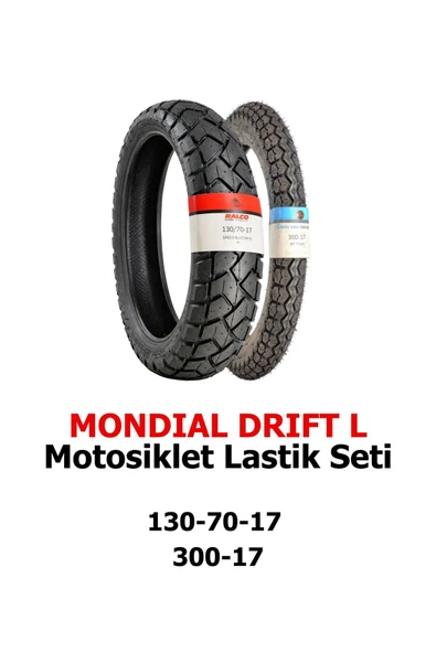 TDT TYRES Mondial Drift L Motosiklet Lastiği 130/70-17 TL (Dublesk) ve 300(90/90)-17 TT ürün görseli 1