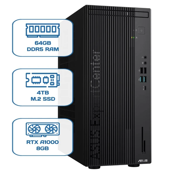 Asus ExpertCenter D701MER-7147003290 i7 14700 64 GB DDR5 4 TB M.2 SSD RTX A1000 8GB W11P Desktop ürün görseli 1