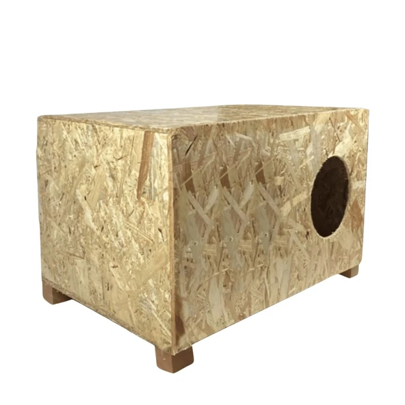 Reyo Kedi Evi Dış Ortam Uygun Ahşap Kedi Evi OSB 60x40x30 cm ürün görseli 1