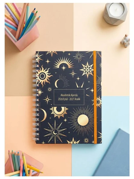 Lizy 2026-2027 Spiralli Akademik Planlayıcı Ajanda 17X24 cm Tasarım-9 ürün görseli 1