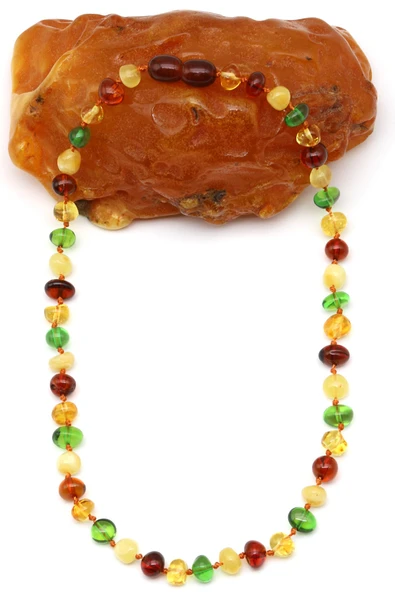Damla Kehribar Bebek Diş Kolye - 32 cm - KHR-0333 ürün görseli 1