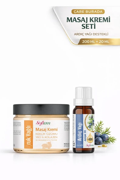 Softem Kuyruk Yağlı & Keklik Üzümlü Masaj Kremi 200 ml | ShiffaHome Ardıç Yağı 20 ml ürün görseli 1