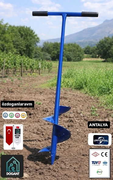 Toprak Burgusu Sabit Kollu Çit Direk Dikme Aleti 101X20 Cm ürün görseli 1