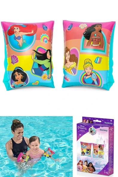 Bestway Disney Prenses Çocuk Şişme Kolluk Deniz Plaj Yüzme Kolluğu ürün görseli 1