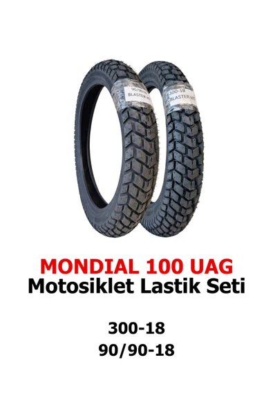RALCO TYRES Mondial 100 UAG Motosiklet lastik Seti 300-18 TT ve 90/90-18 TT ürün görseli 1