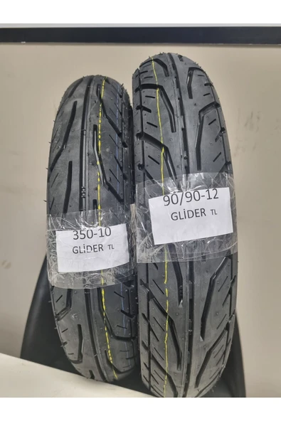 TDT TYRES Rks Spontini, 350-10 Tl Ve 90/90-12 Tl Dubleks Lastik Set ürün görseli 1