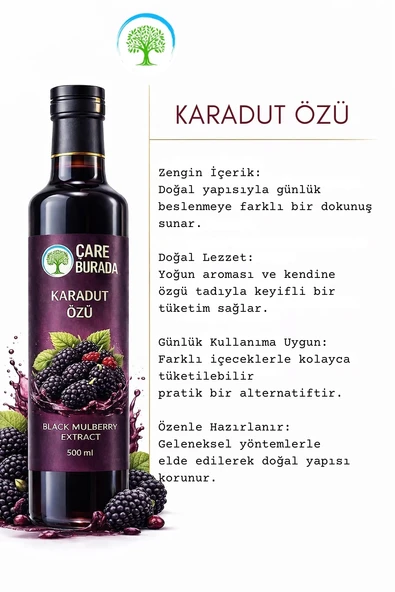 ÇareBurada Karadut Özü 500 ml - Resim 3