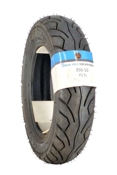 IRAN YASA TIRE&RUBBER Yasa P2 Motosiklet Scooter Dış Lastiği 350-10 Tubeless Tl (İÇ LASTİKSİZ) Ön/arka ürün görseli 1