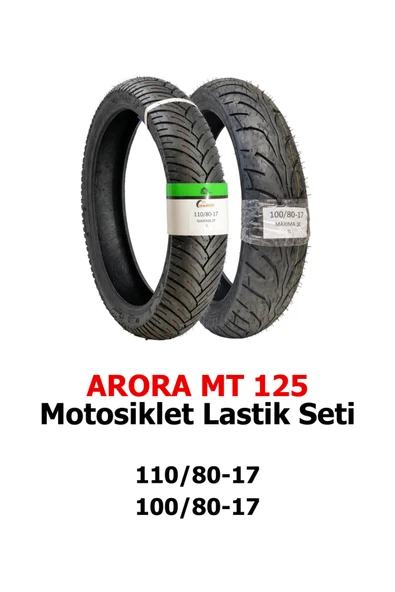 MARUTİ TYRES ARORA MT 125 Dubleks Lastik Seti, 110/80-17 TL ve 100/80-17 TL ürün görseli 1