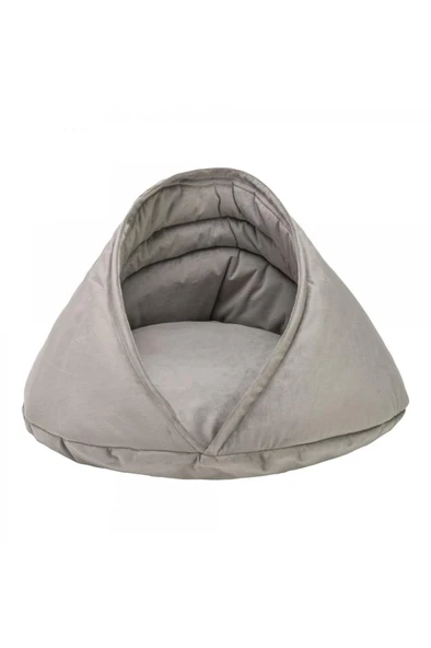 Pet Comfort Oyster Kedi/Köpek Yatağı, Gri 55x55x32 cm ürün görseli 1