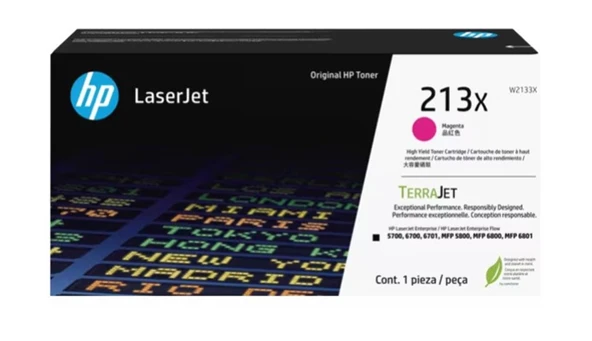 Hp 213X Magenta Kırmızı 6.000 Sayfa Toner W2133X ürün görseli 1