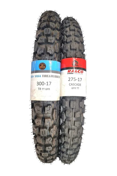 IRAN YASA TIRE&RUBBER Kuba X Boss, 300-17 Tt Ve 275-17 Tt Tubetype Lastik Set ürün görseli 1