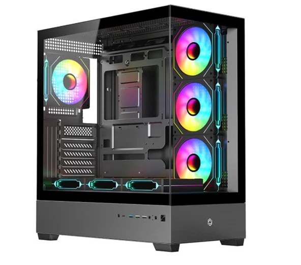 Frisby FC-9560G NOVA-X 650w 80+ Gaming Kasa 7x ARGB Fan ürün görseli 1