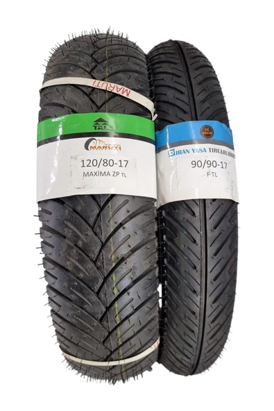 MARUTİ TYRES Bajaj Pulsar Ns 125, 90/90-17 Tl Ve 120/80-17 Tl Dubleks Lastik Set ürün görseli 1
