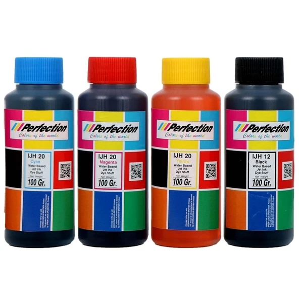 PERFECTİON Brother Uyumlu Dcp-T530w 4 Renk Mürekkep Dolum Seti 4 x 100 gr. ürün görseli 1