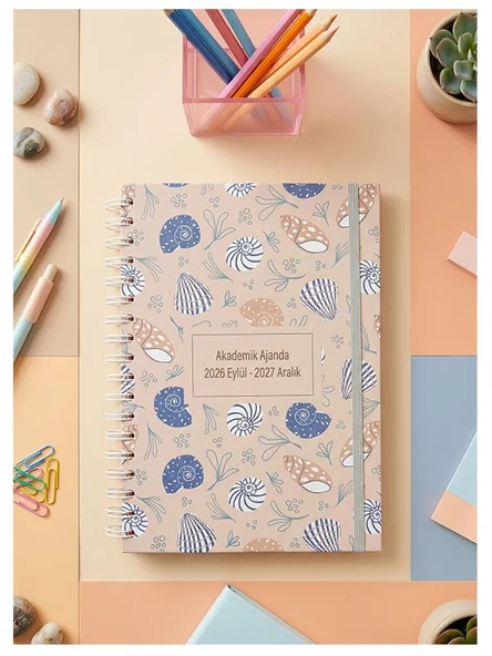 Lizy 2026-2027 Spiralli Akademik Planlayıcı Ajanda 17X24 cm Tasarım-11 ürün görseli 1