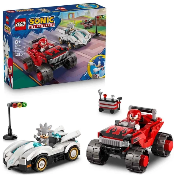 77118 Lego Sonic Silverın Arabası, Knucklesın Canavar Kamyonuna Karşı 378 parça ürün görseli 1