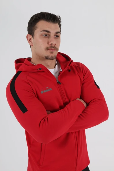 Diadora Venüs Kapşonlu Sweat Kırmızı - Resim 4