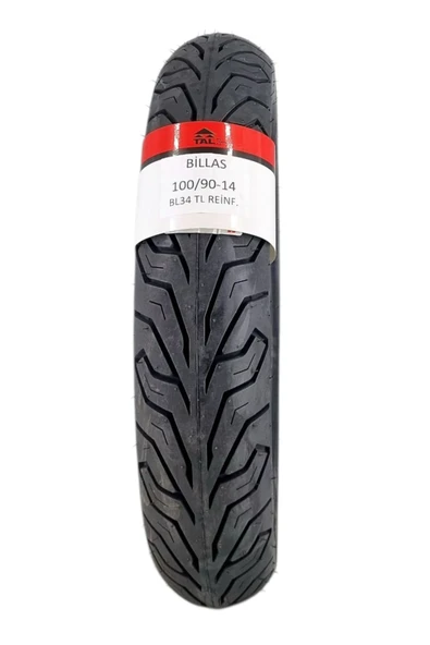 Billas 100/90-14TL (TUBELESS - DUBLEKS) BL034 MOTOSİKLET LASTİĞİ ürün görseli 1