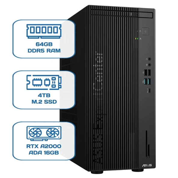Asus ExpertCenter D701MER-7147003290 i7 14700 64 GB DDR5 4 TB M.2 SSD RTX A2000 ADA 16GB W11P Desktop ürün görseli 1