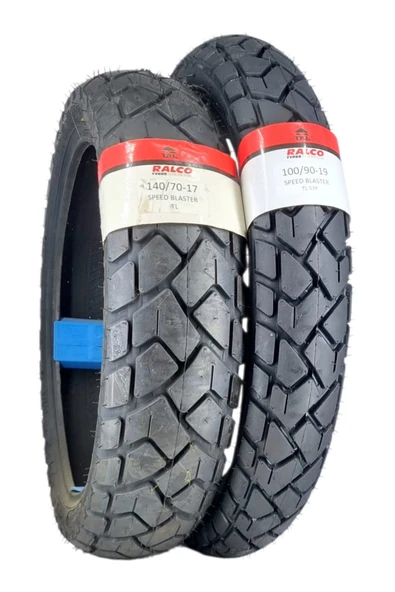 RALCO TYRES 140/70-17 VE 100/90-19 (TUBELESS - DUBLEKS) SPEED BLASTER LASTİK TAKIMI ürün görseli 1